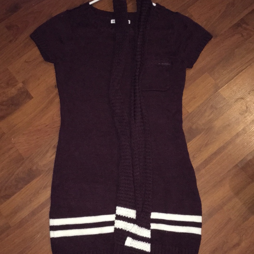 Sweater dress & scarf